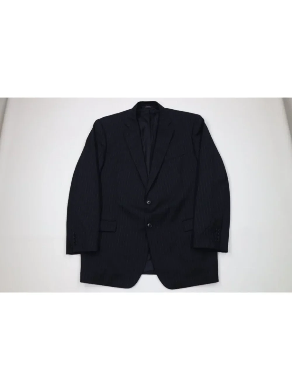 Brooks Brothers Mens 48L 2 Piece 1818 Madison Estrato Wool Striped Suit 43x30